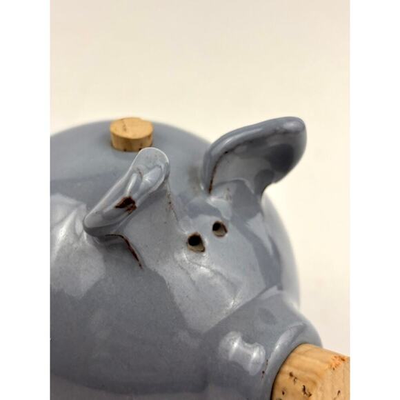 VTG Pig Morgan Ceramic Pottery Shaker Gray Glaze Kitsch - Picture 12 of 16